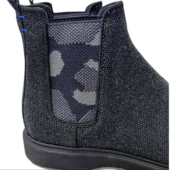 NWOT Rothy's The Merino Chelsea Boot, Granite Black With Camouflage Size 8 (Men) - Picture 11 of 14